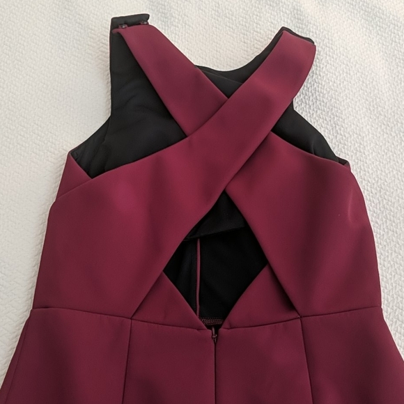 Topshop maroon midi dress, size 12 - Picture 5 of 9